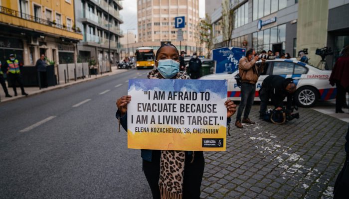 Manifestação de solidariedade pela Ucrânia no Dia do Pai