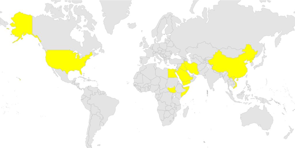Países Com Execuções Nos últimos 5 Anos Até 2022