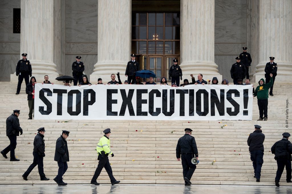 Protesto contra a pena de morte.
